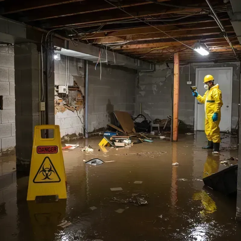 Flooded Basement Electrical Hazard in Willard, MO Property